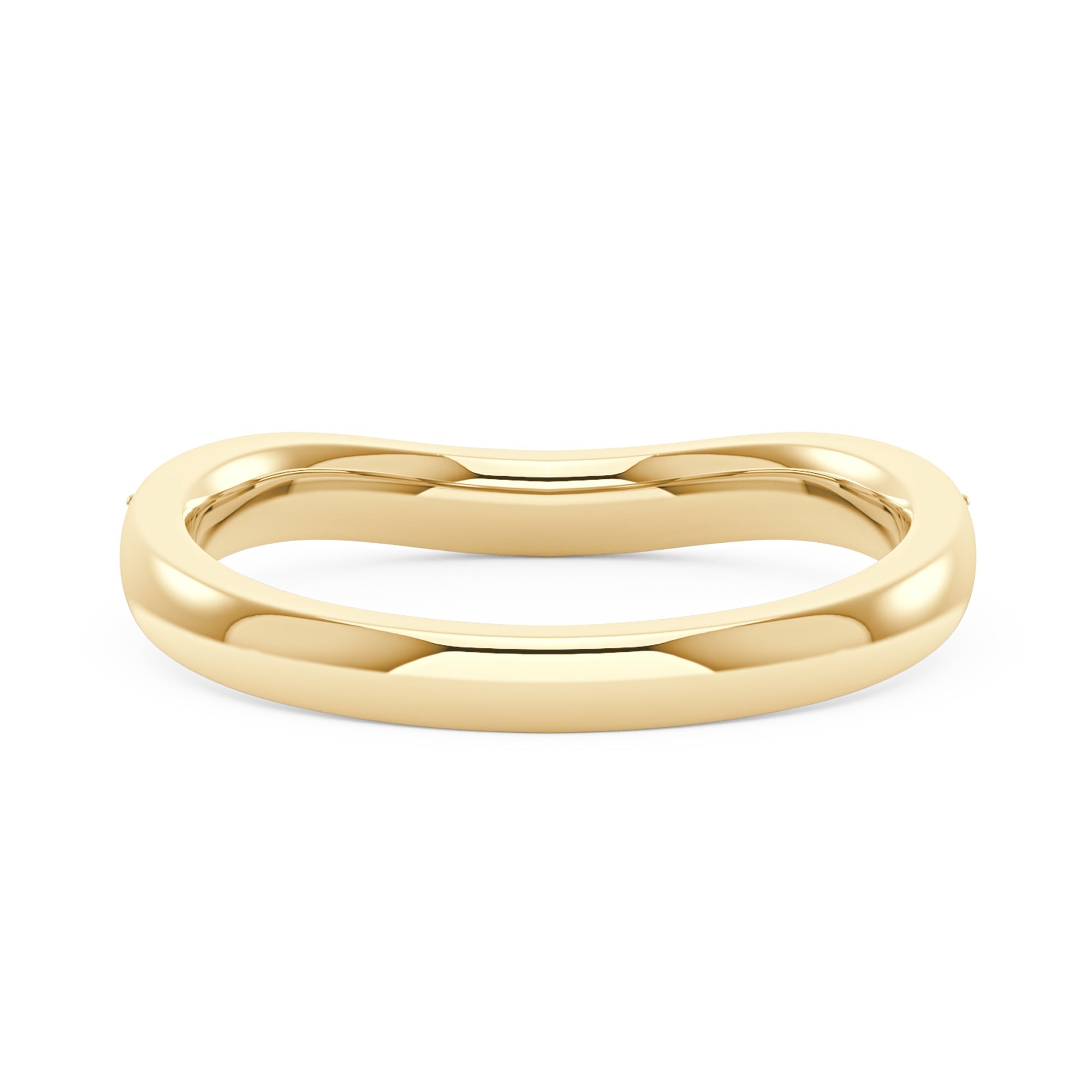 Curved Moissanite Pavé Half Eternity Band