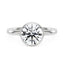 Moissanite Solitaire Round Bezel Ring