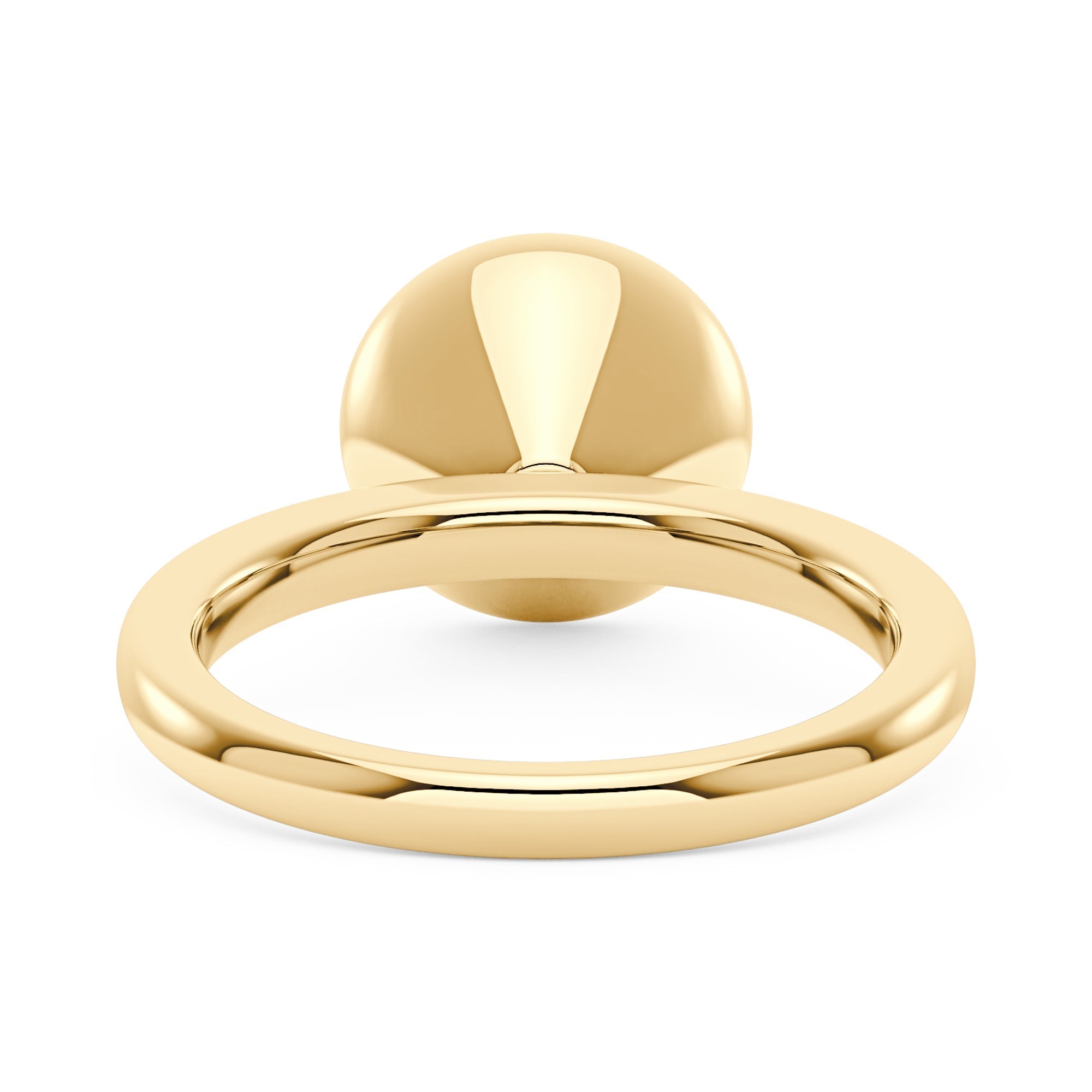 Moissanite Solitaire Round Bezel Ring