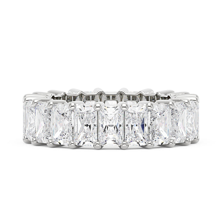 Radiant Cut Full Eternity Moissanite Wedding Band