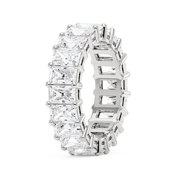 Radiant Cut Full Eternity Moissanite Wedding Band