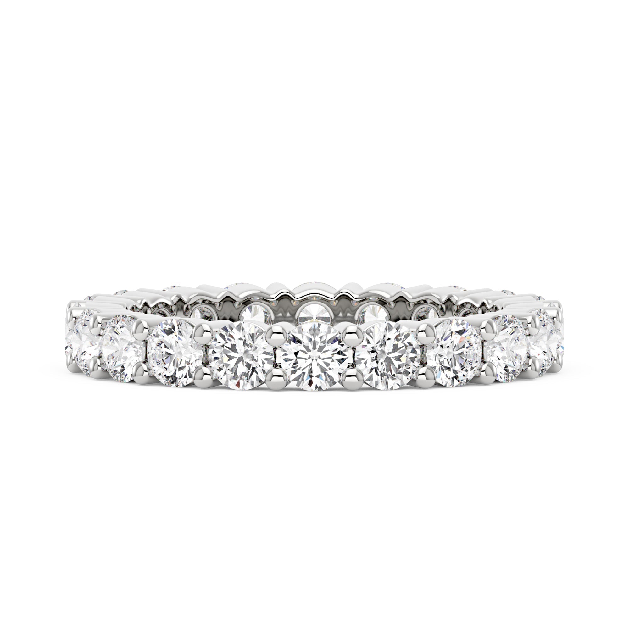 Round Cut Moissanite Full Eternity Ring