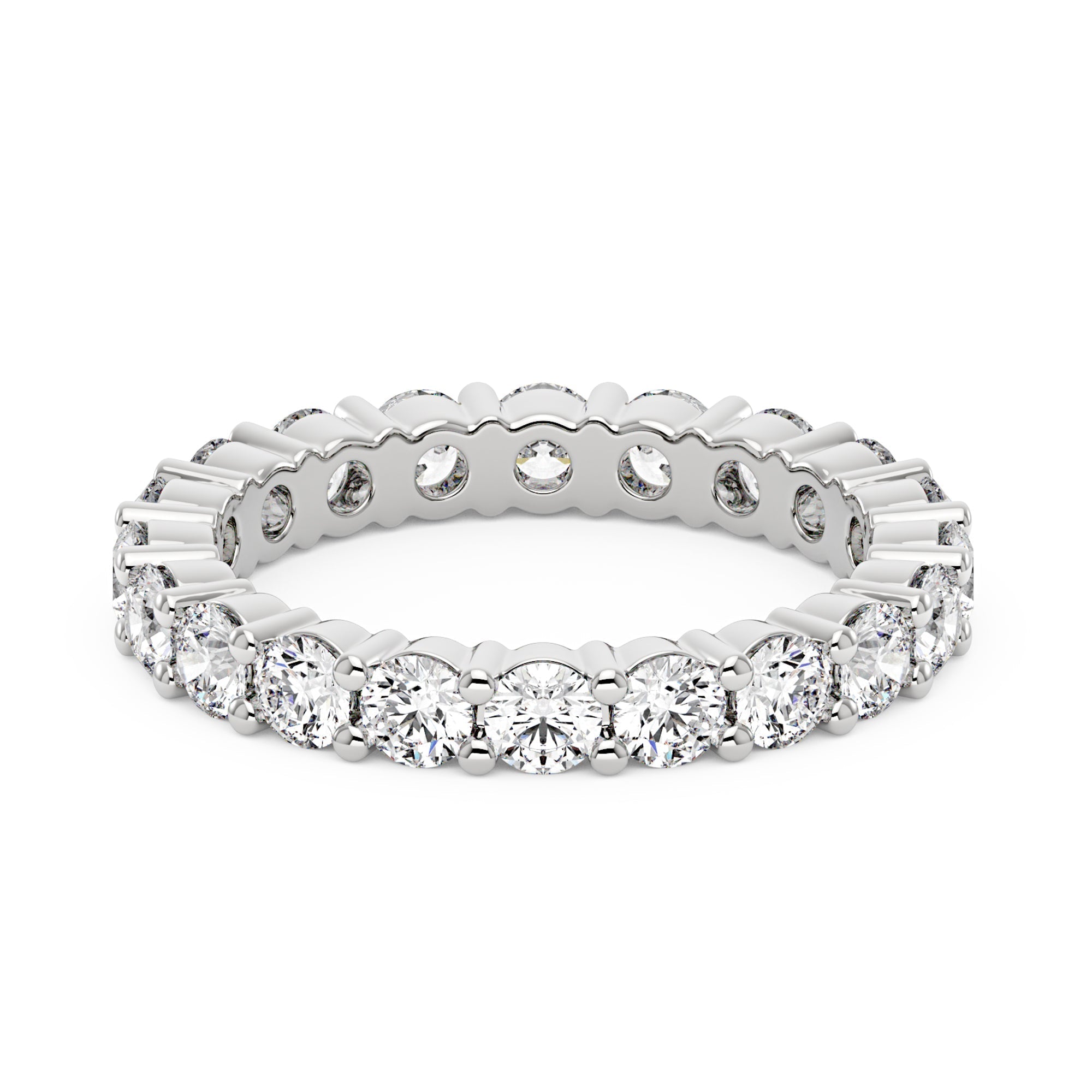 Round Cut Moissanite Full Eternity Ring