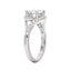 Starlight Halo Moissanite Ring with Twist Pavé Band
