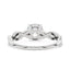 Intertwined Round Solitaire Moissanite Ring