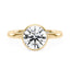 Moissanite Solitaire Round Bezel Ring