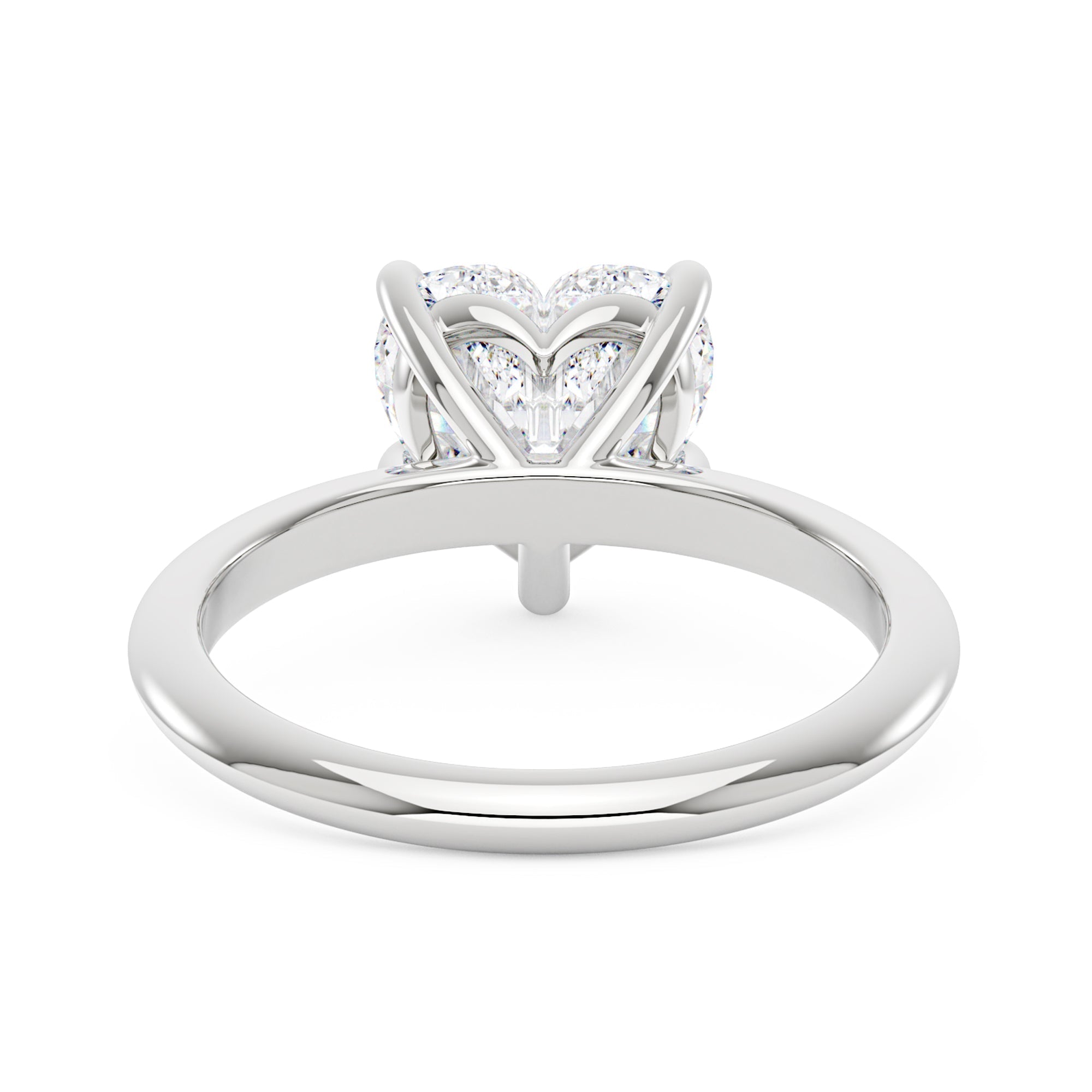 Heart Shaped Moissanite Solitaire Ring