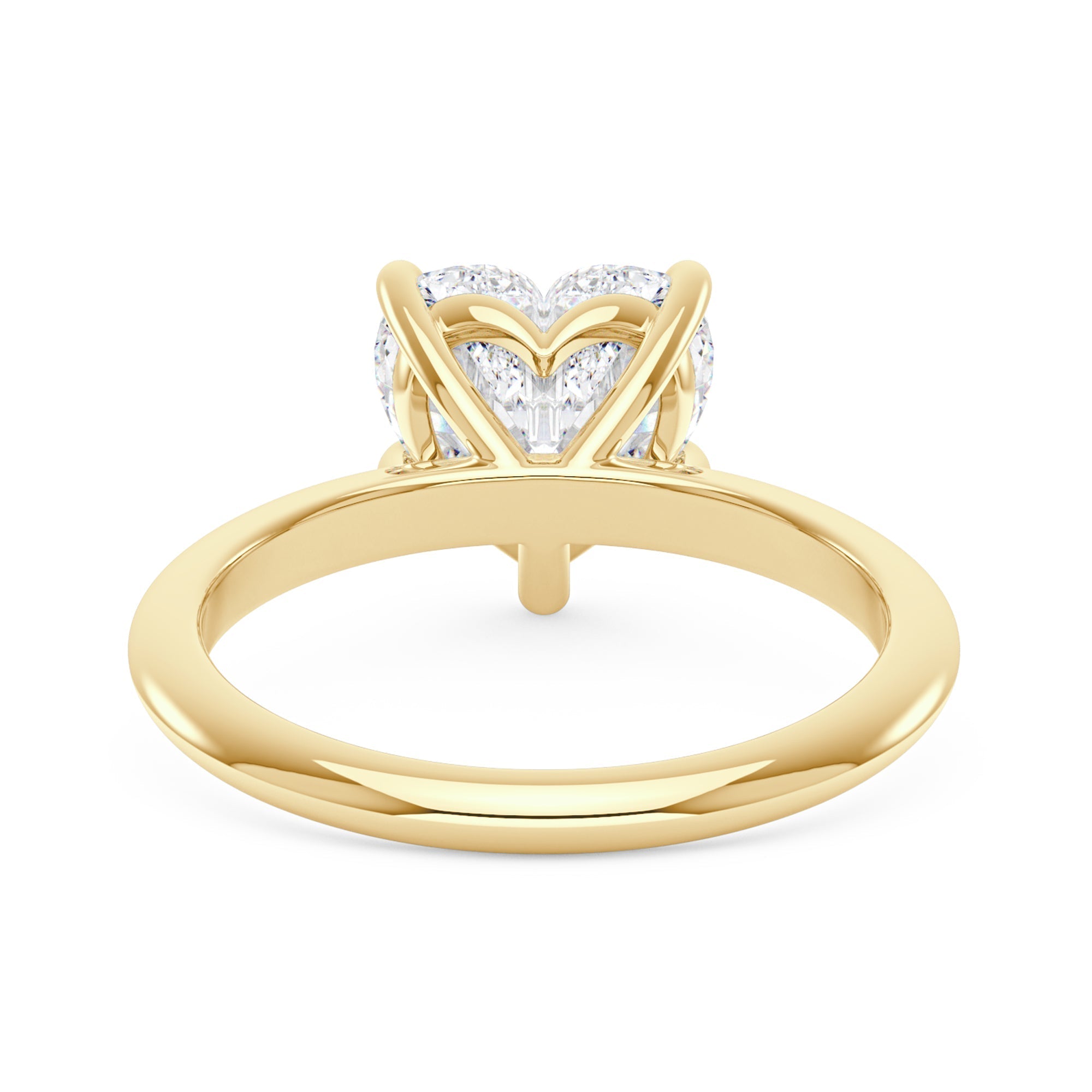 Heart Shaped Moissanite Solitaire Ring