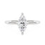 Marquise Shaped Moissanite Solitaire Ring with Hidden Halo