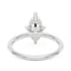 Marquise Shaped Moissanite Solitaire Ring with Hidden Halo