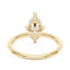 Marquise Shaped Moissanite Solitaire Ring with Hidden Halo