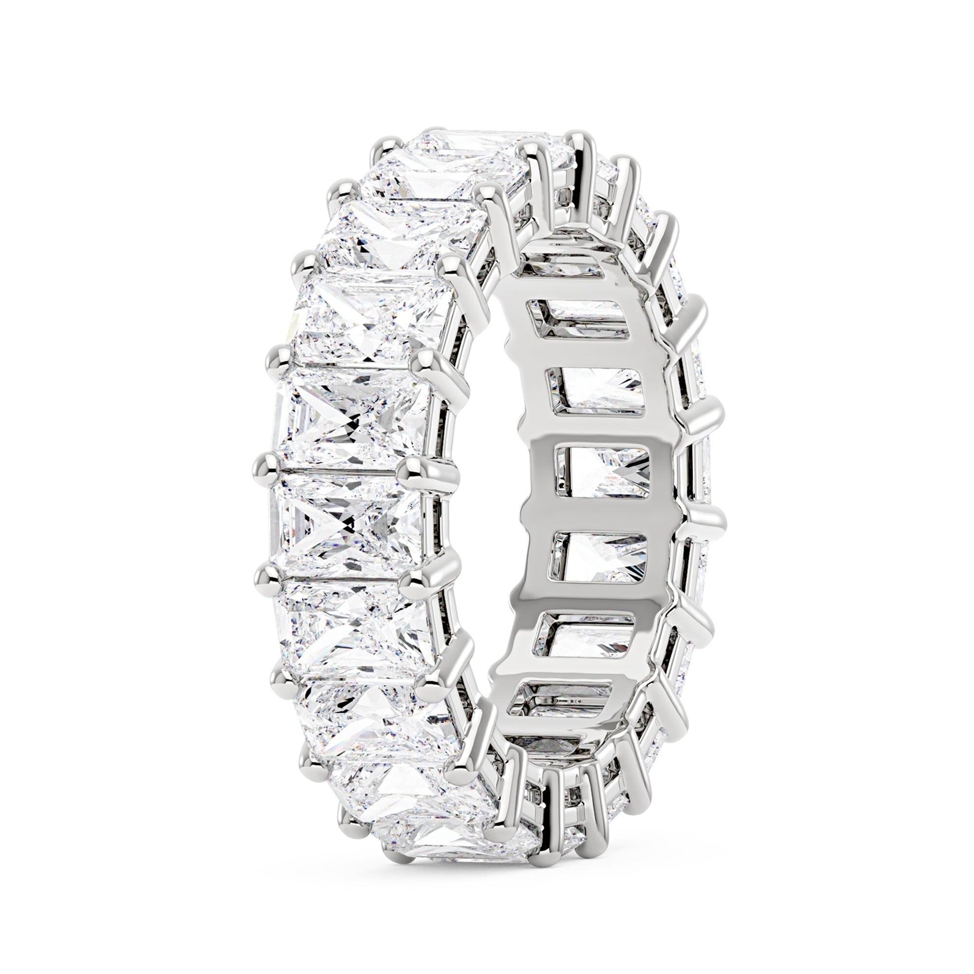 Radiant Cut Full Eternity Moissanite Wedding Band
