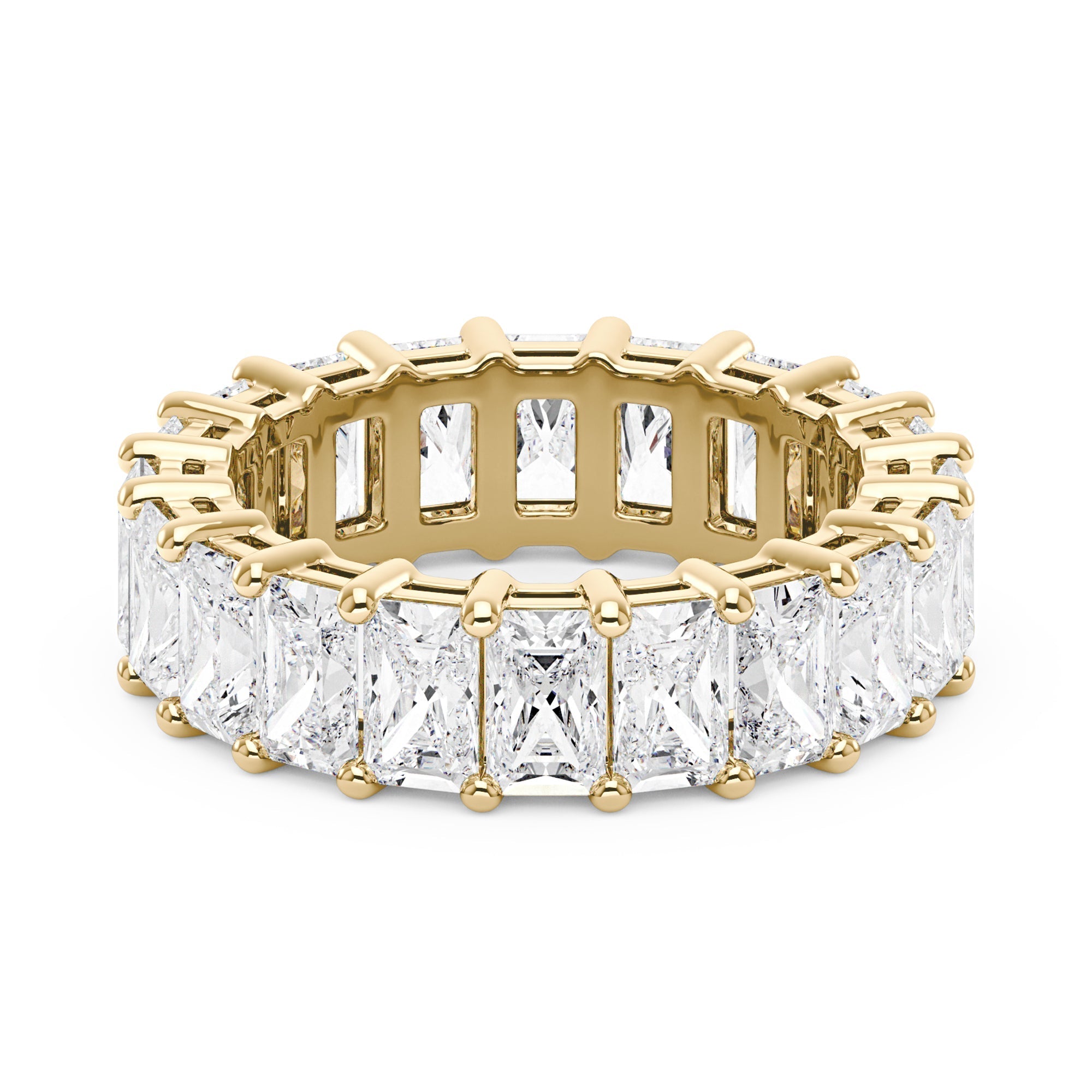 Radiant Cut Full Eternity Moissanite Wedding Band