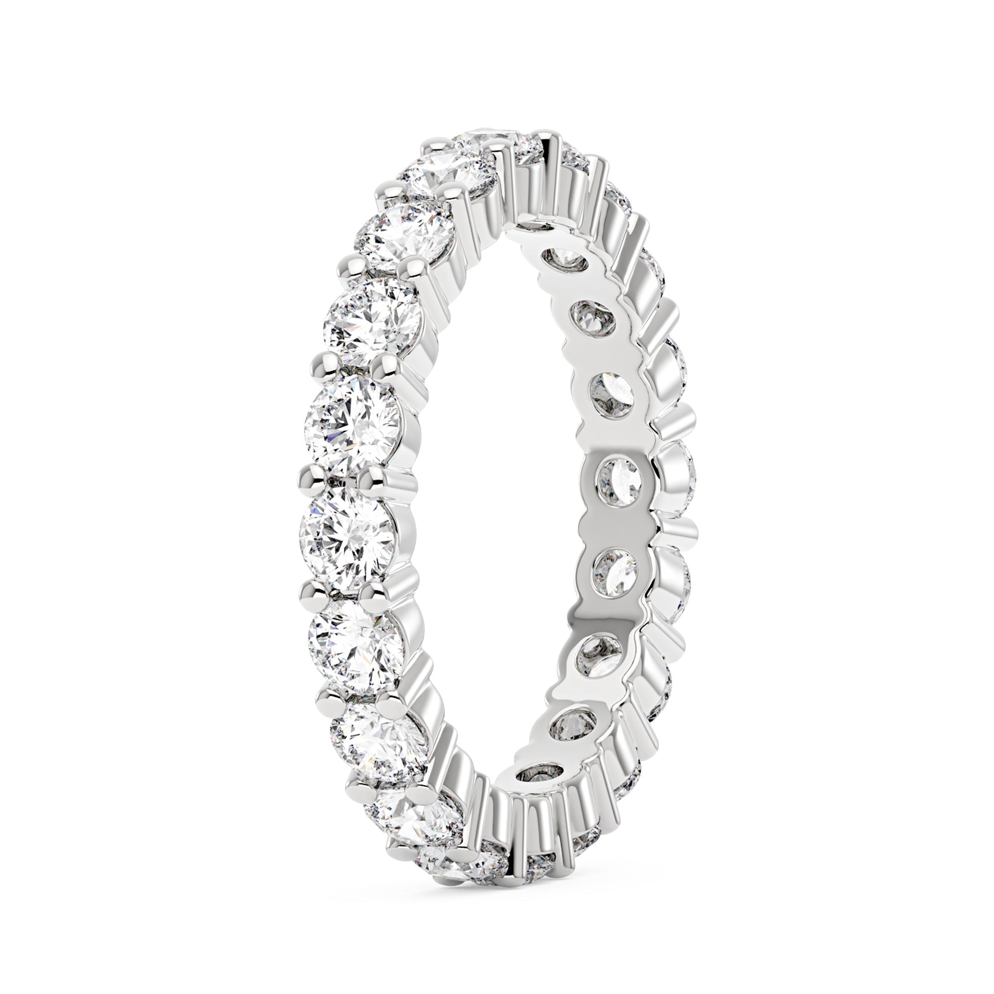 Round Cut Moissanite Full Eternity Ring