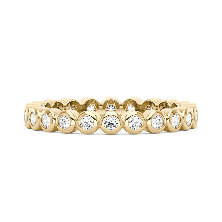 Round Moissanite Bezel Eternity Band
