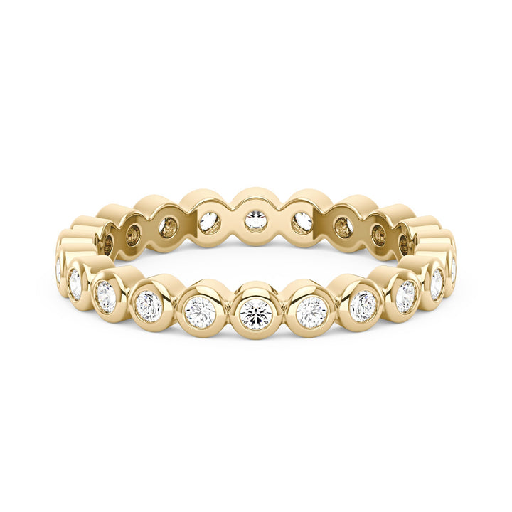 Round Moissanite Bezel Eternity Band