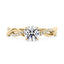 Intertwined Round Solitaire Moissanite Ring