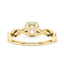 Intertwined Round Solitaire Moissanite Ring
